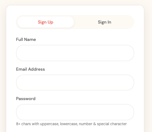 Sign Up