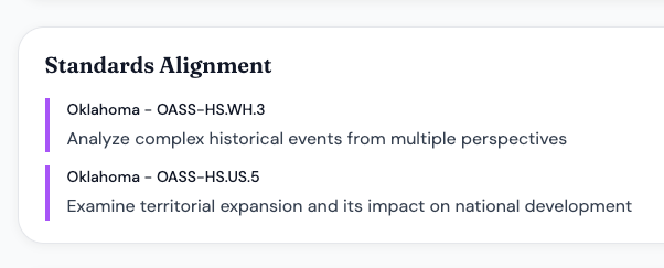 Standards Alignment
