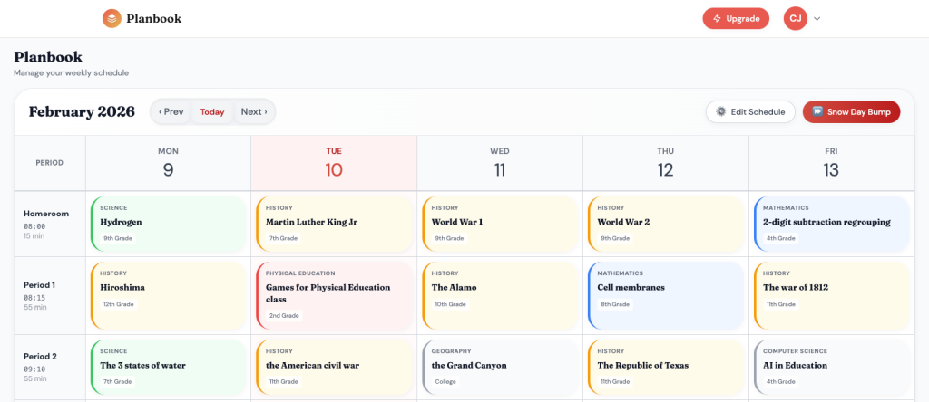 Planbook Calendar